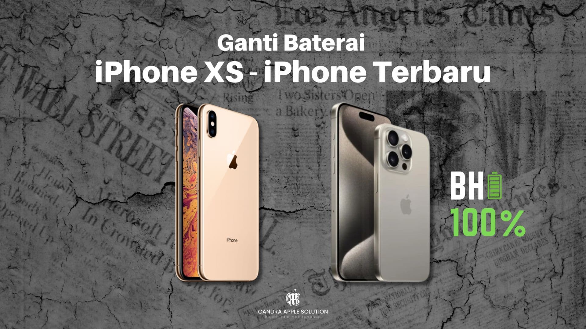 Ganti Baterai iPhone XS Sampai Seri Baru, BH 100%