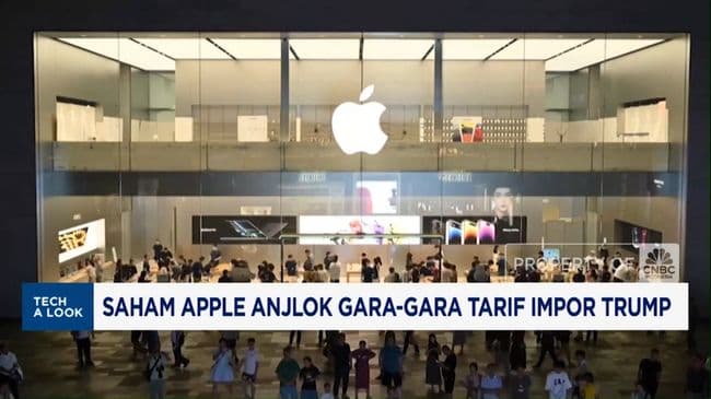 Saham Apple Anjlok Gara-Gara Tarif Impor Trump