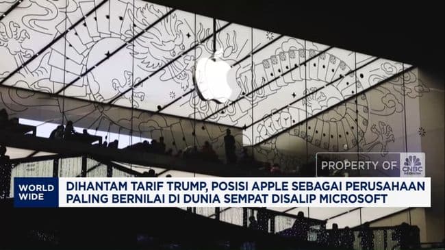 Gara-Gara Tarif Trump, Posisi Apple Sempat Disalip Microsoft